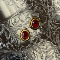 Amor Earrings - Gold & Ruby