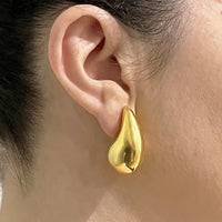 BIANCA SOLID TEARDROP EARRINGS | GOLD