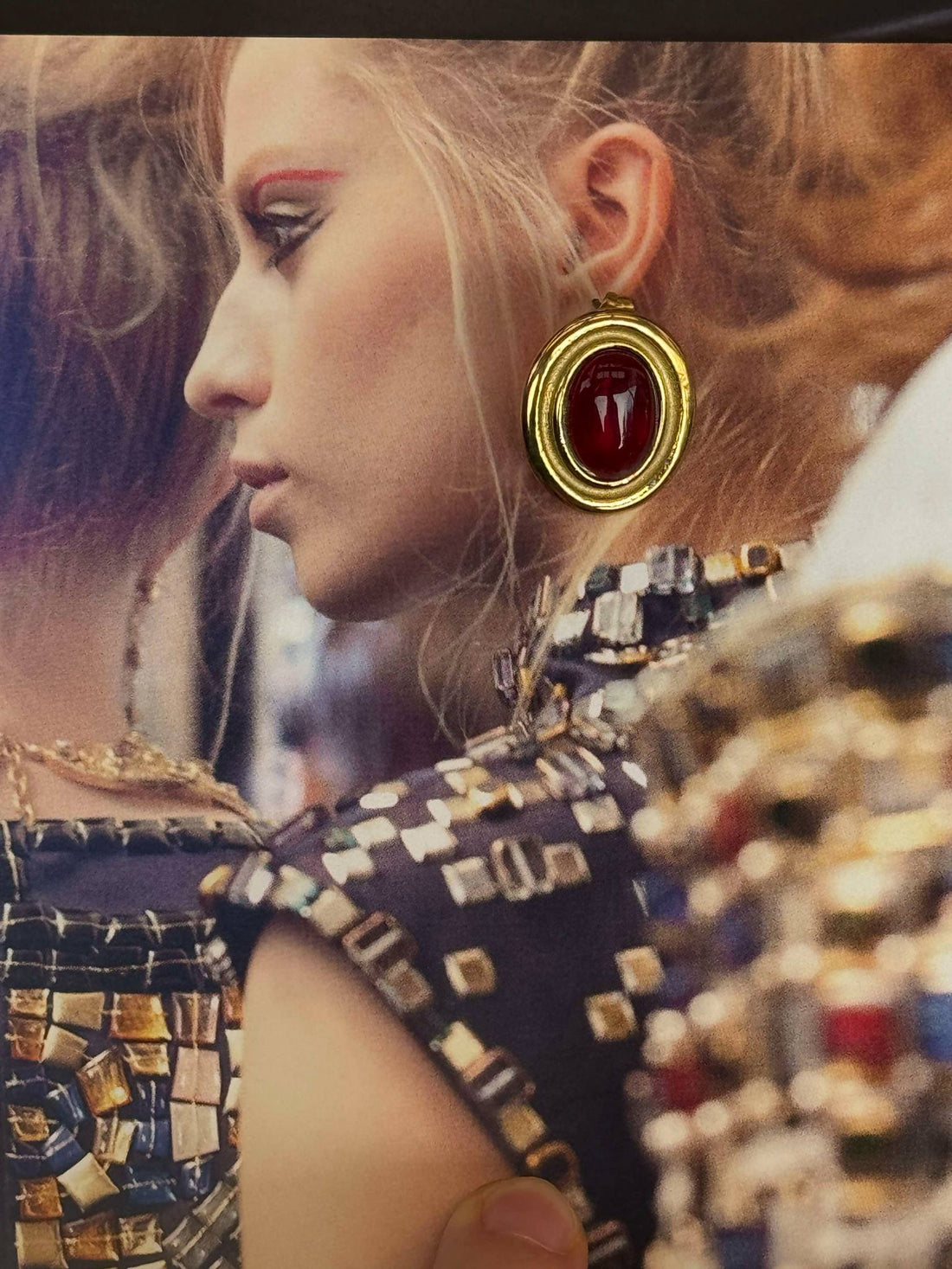 Amor Earrings - Gold & Ruby
