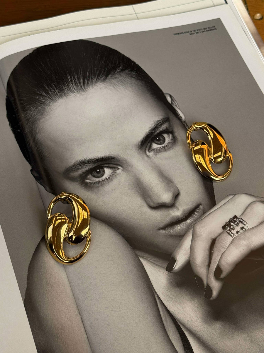 Capri Swirl Earrings - Gold
