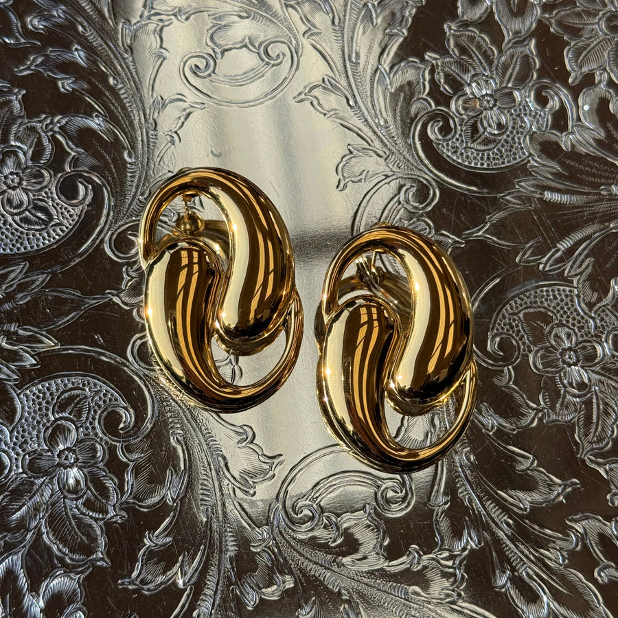 Capri Swirl Earrings - Gold