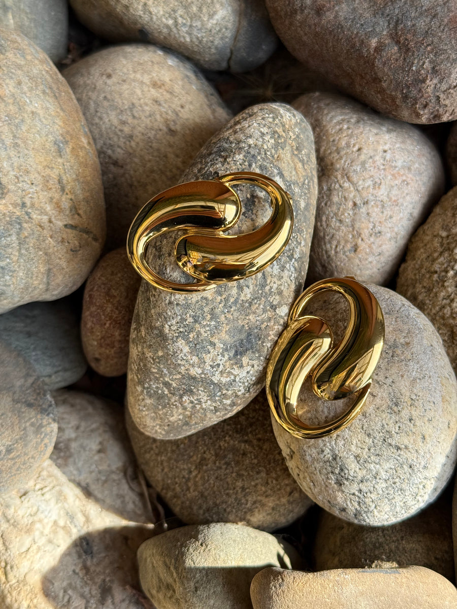 Capri Swirl Earrings - Gold