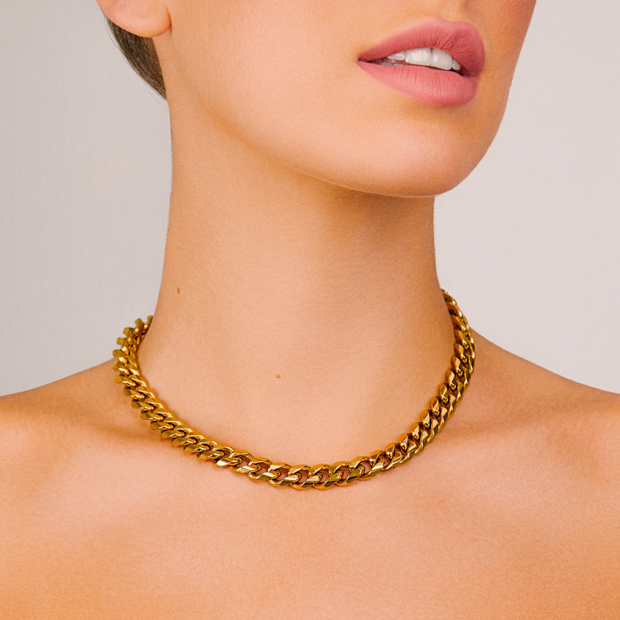 AXEL CURB NECKLACE | GOLD | 45CM