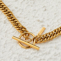 SASHA T-BAR DROP NECKLACE | GOLD | 50CM