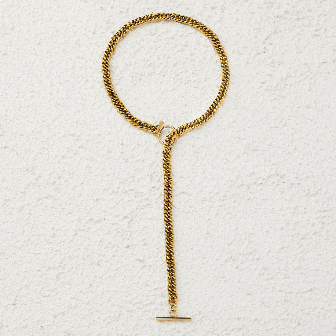 SASHA T-BAR DROP NECKLACE | GOLD | 50CM