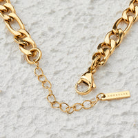 MAXI FIGARO DROP NECKLACE | GOLD | 35CM + 15CM DROP