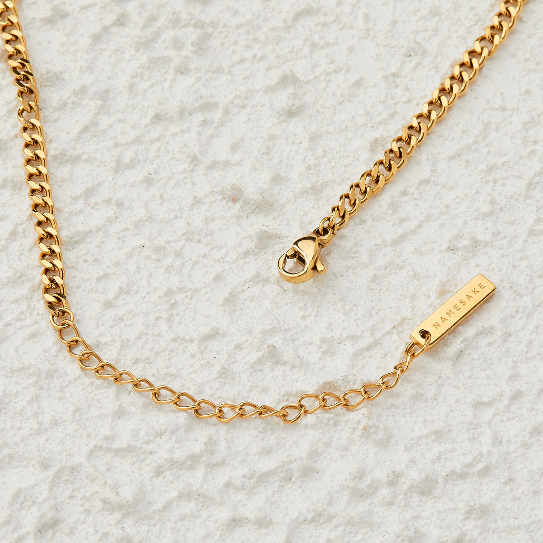 BRANDI FINE CURB NECKLACE | GOLD | 40CM