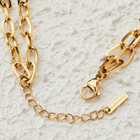 BLAIR LAYERED LINK NECKLACE | GOLD | 35CM