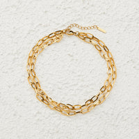 BLAIR LAYERED LINK NECKLACE | GOLD | 35CM