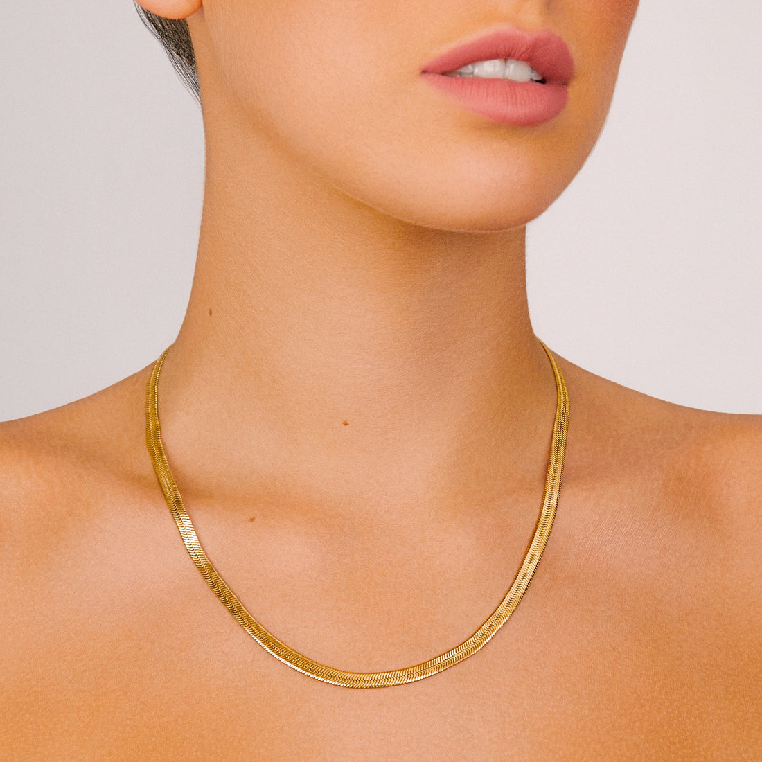 XANDRA THICK SNAKE NECKLACE | GOLD | 50CM