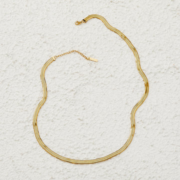 XANDRA THICK SNAKE NECKLACE | GOLD | 50CM