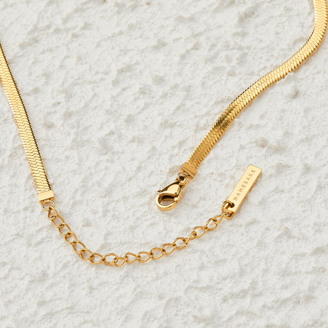 XANDRA FINE SNAKE NECKLACE | GOLD | 35CM