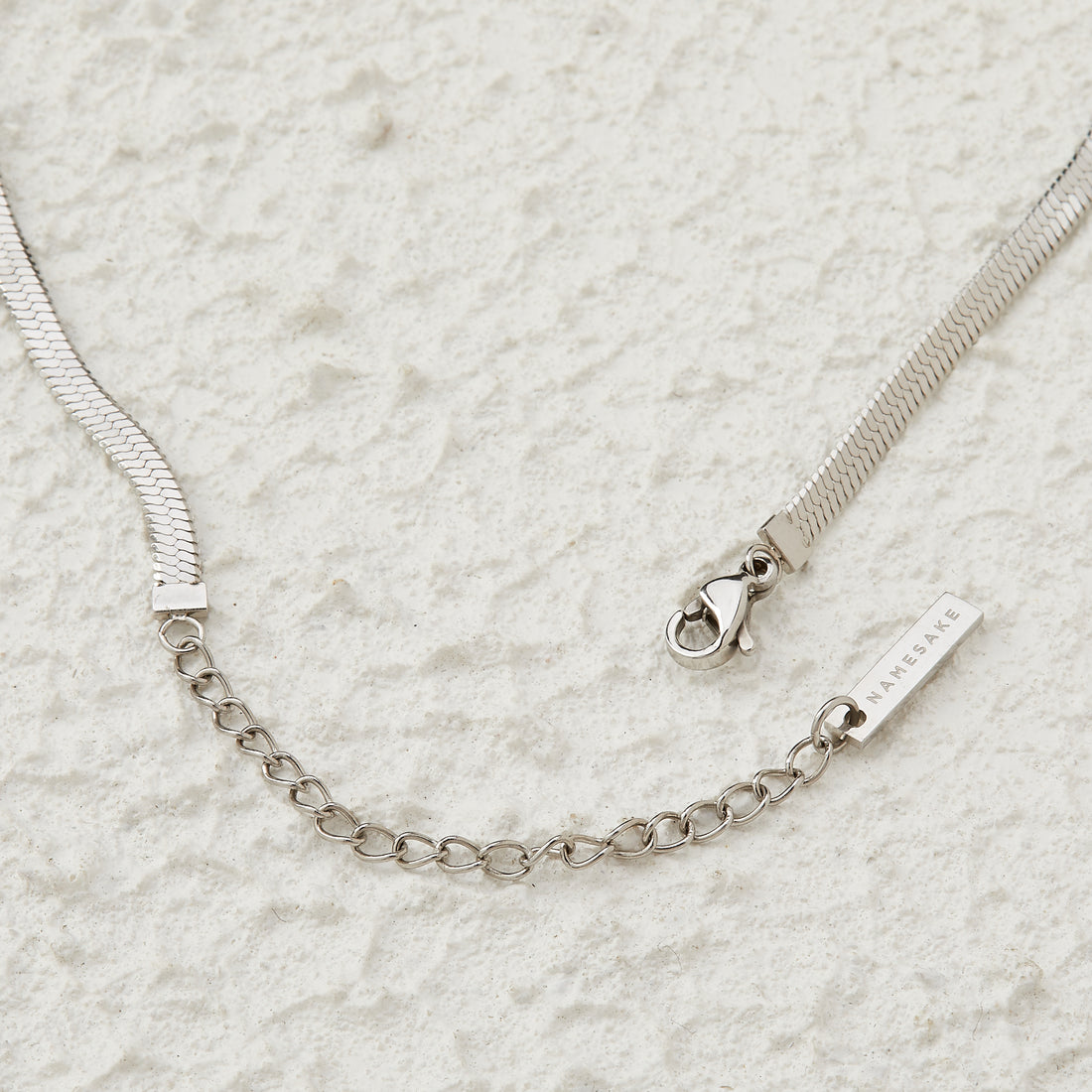 XANDRA FINE SNAKE NECKLACE | SILVER | 35CM