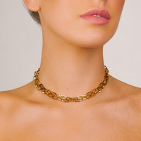 BLAIR LAYERED LINK NECKLACE | GOLD | 35CM